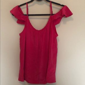 Joie pink off shoulder strappy top